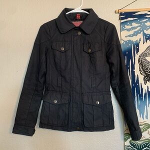 Casual Navy Blue/Black Women's Field Jacket